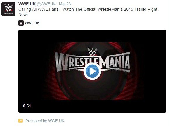 WWE Twitter Ad